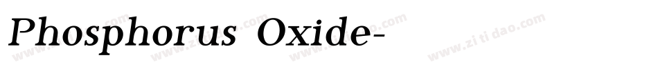 Phosphorus Oxide字体转换